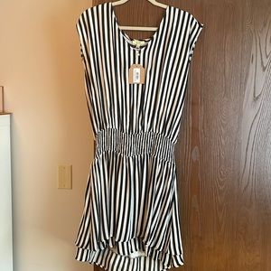 KORI America Black and White Dress